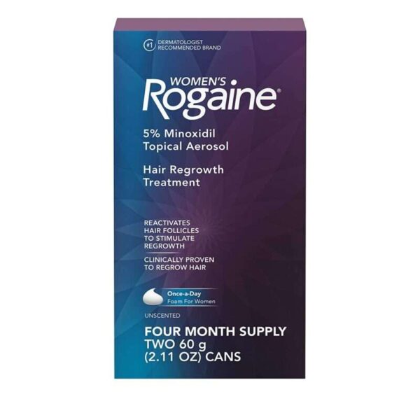 ROGAINE FOAM 5% EM ESPUMA PARA MULHERES - 2 unidades (4 MESES) - ENVIO FEITO OS EUA